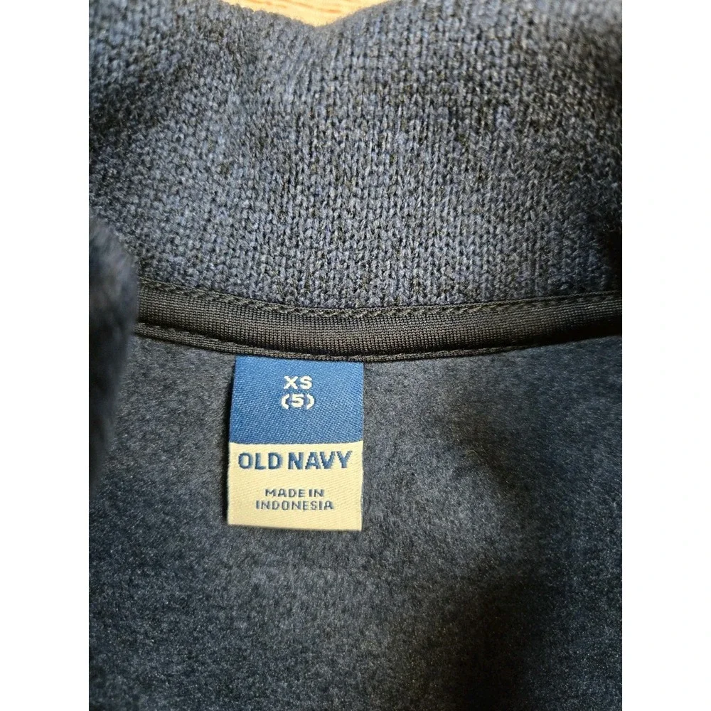Old Navy Baby Boy's Pull Over Sweater Size XS 5‎ Blue Long Sleeve Quarter Zip
